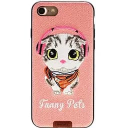 Чехол-накладка Remax Funny Pets Series Case Apple iPhone 7 Pink