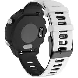 Ремінець для Zepp E - біло-чорний ширина кріплення 20мм силікон Watchbands Rage (W38-1WB60199539)