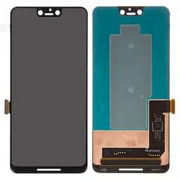 Дисплей для Google Pixel 3 XL, чорний, без рамки, переклеєне скло