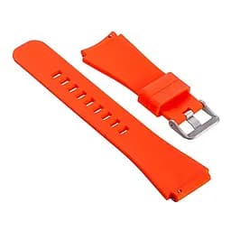 Силіконовий ремінець Watchbands для Samsung Gear S3 Samsung Galaxy Watch 46mm Silver - помаранчевий (WB001ORANGE) - мініатюра 4