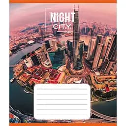 Зошит учнівський "Нічне місто" Leader 036-570182K-1 в клітинку, 36 аркушів