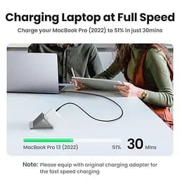 Кабель USB-C 100W UGREEN US562 Type-C to Type-C PD QC 4.0/3.0 для швидкого заряджання MacBook Pro, Samsung PVC 1м (15176) - мініатюра 4