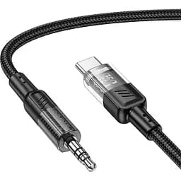 Кабель Hoco UPA27 Spirit transparent digital audio conversion cable Type-C Чорний