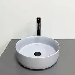 Умивальник VBI Prato light grey matt накладний VBI-011413, Сірий - мініатюра 2