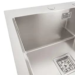 Кухонна мийка Platinum Handmade НSB з нержавіючої сталі 3 мм квадратна 45x45x23 см (SP000037433) - мініатюра 4