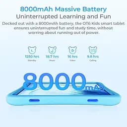 Планшет Oukitel OT6kids 10" HD+ /4GB/64GB/ RK3562 /8000mAh/ 5+2Мп/ WIFI Blue (OT6_Kids_Blue) - мініатюра 3