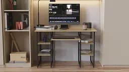 Комп'ютерний стіл Ferrum-decor Тім 75x140x60 чорний ДСП Дуб Сонома 16мм (FRD-103961) - мініатюра 4