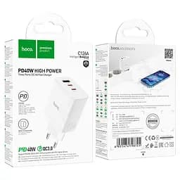 Зарядний адаптер блок живлення 3 порти 40 вт Hoco C126a Pure power 3-port 40w - мініатюра 6