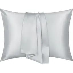 Наволочка Love You шелк 70х50 см светло-серая (5018)