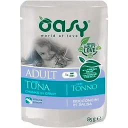 Вологий корм для дорослих котів Oasy Adult тунець 85 г
