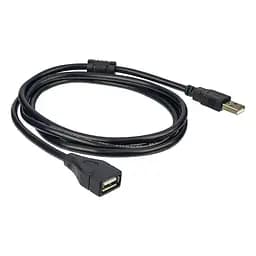 Кабель удлинитель USB to USB (F) 5 м черный
