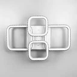 Світлодіодна LED люстра з RGB підсвіткою в білому корпусі | Арт. A 77074/2+2 RGB WT | Line F