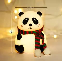 Дитячий силіконовий нічник Панда Panda Silicone Lamp LJC-142-A акумуляторний світильник іграшка для сну - мініатюра 5