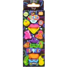 Тісто для ліплення Danko Toys Fluoric TMD-FL-7-01U-02U, 7 кольорів Вид 1