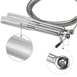Скакалка швидкісна для кросфіту "Blow" NE-BL-4790 чорна 3 м - мініатюра 2