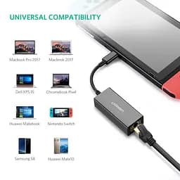 Адаптер Ugreen US236 USB Type-C to 10/100/1000Mbps Ethernet Adapter (50307) - мініатюра 2