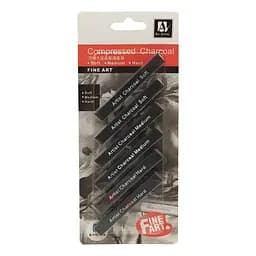 Воскові олівці "Artist Charcoal Soft" Art Nation CPC0810 чорні