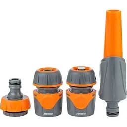 Набор для полива Flora насадка-распылитель 2 режима 2 коннектора на шланг 1/2+адаптер (ABS+TPR) (5011624)