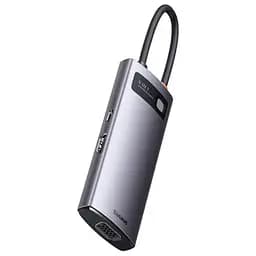Перехідник HUB Baseus Metal Gleam Series 6-in-1 Multifunctional Type-C (WKWG080013) Gray - мініатюра 2