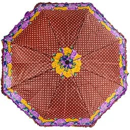 Женский складной зонтик полуавтомат Eterno 98 см коричневый