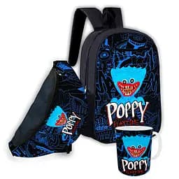 Набір дитячий Хаггі Ваггі Poppy Playtime рюкзак 36х27см сумка-бананка, кружка з принтом для хлопчика (01649)