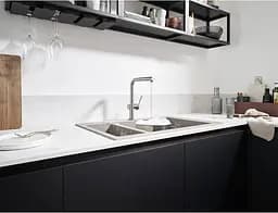 Змішувач Hansgrohe Talis M54 270 1jet кухонний з витяжним виливом 72808800 Stainless Steel Нержавіюча сталь - мініатюра 4