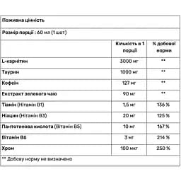 Л-Карнітин з кофеїном і тауріном Nutrend Carnitine 3000 ананас 60 мл  - мініатюра 3