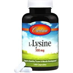 Лізин Carlson L-Lysine 500 мг 100 капсул
