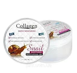 Зволожувальний гель для обличчя та тіла PeiMei Collagen Snail з муцином равлика, 300 мл