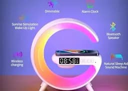 Настільна смарт-лампа з бездротовою зарядкою та динаміком Smart Light Sound Machine G63 - мініатюра 2