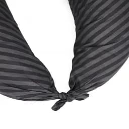 Подушка для вагітних та годування MirSon №5017 Color Line Stripe Black 30х170 см чорна (2200010969771) - мініатюра 2