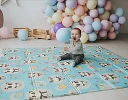 Дитячий двосторонній складаний килимок Poppet Пригоди ведмедиків і Танець панд, 200х180 см (PP003-200) - мініатюра 11
