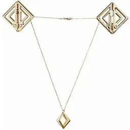 Затискачі для сосків з легкої підвіскою Lockink Adjustable Nipple Clamps With Light Pendant - Golden