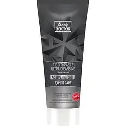 Отбеливающая зубная паста Family Doctor с черным углем, 250 г