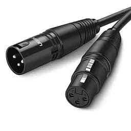 Мікрофонний кабель UGREEN AV130 подовжувач XLR Male to Female Microphone Cable 2 м Black (20710) - мініатюра 2