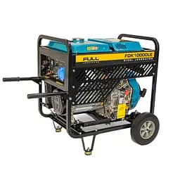 Дизельний генератор FULL FDK10000LE, 1-фазний 230V, 50Hz, 9.4kVA/7.5kW, бак 12,5 л, витрата 2 л/год, ручний/стартер (без АКБ), 700х510х620 мм, 124 кг