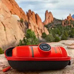 Портативна еспресо-кавоварка Wacaco Nanopresso червона з чохлом - мініатюра 3