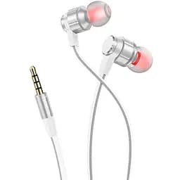 Проводные вакуумные наушники Hoco M85 Silver