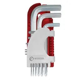Набор шестигранных ключей Intertool HT-1813, 9 шт, Г-образные, с шарообразным наконечником, 1.5-10 мм, сталь