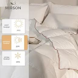 Ковдра пухова MirSon DeLuxе 029, полуторна, 205x140, біла (2200000003874) - мініатюра 3