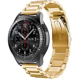 Металевий ремінець Watchbands Stainless Premium для Samsung Gear S3 Samsung Galaxy Watch 46mm Silver - золотий (WB006METALGOLD)