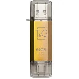 Флеш накопичувач USB 64Gb T&G Star TG009TC золотистий Type-C / USB 3.0 (TG009TC-64GGD3)