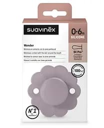 Пустушка Suavinex Wonder фізіологічна силіконова 0-6 місяців світло-фіолетова - мініатюра 3