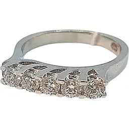 Срібне кільце Золотий квартал з фіанітами. Артикул 309431 16,5