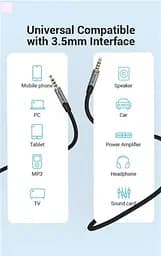 Кабель Vention Audio 3.5 mm - 3.5 mm 1.5 m, Metal Type, Silver (BAQHG) - мініатюра 2