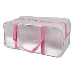 Матовая сумка в роддом размер L 50 х 25 х 30 см (розовая)