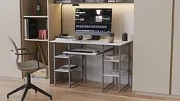 Комп'ютерний стіл Ferrum-decor Скай 75x140x70 чорний ДСП Дуб Сонома Труфель 16мм (FRD-103663) - мініатюра 5
