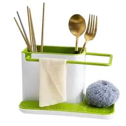 Органайзер для кухни 3 в 1 держатель для губок мыла и моющих средств компактный аксессуар для раковины