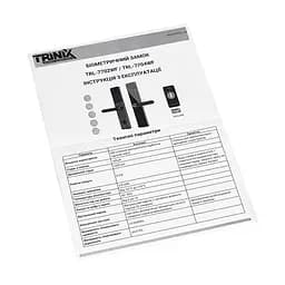 Замок біометричний автономний Trinix TRL-7702WF Black L/R з Wi-Fi, зчитувачем відбитків пальців і карт Mifare (65-00081) - мініатюра 11