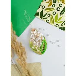 Набір для вишивання бісером прикраси "Кукурудза" Abris Art AD-235 на натуральному полотні